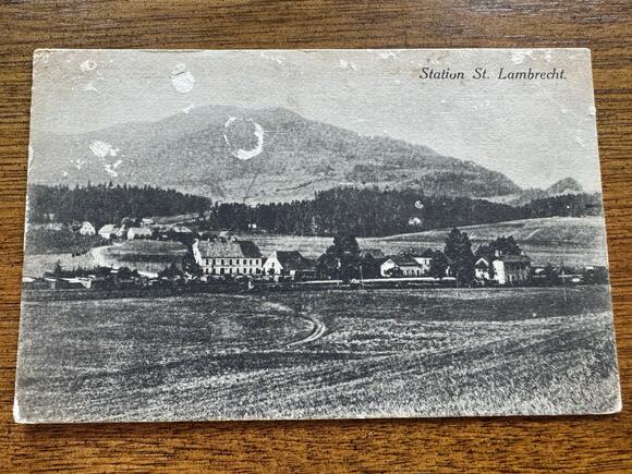 Unknown Other - Vintage Unused Station St. Lambrecht Austria Black & White Postcard